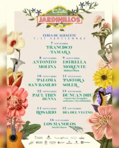 cartel caseta de los jardinillos feria 2025