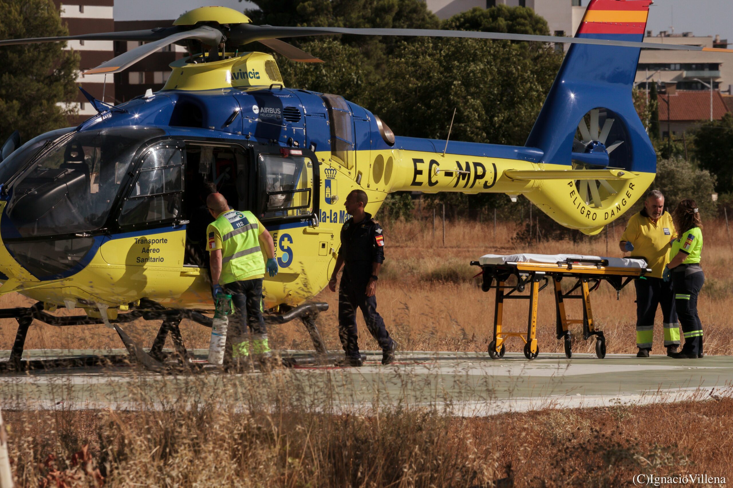 accidente de trafico en sisante helicoptero