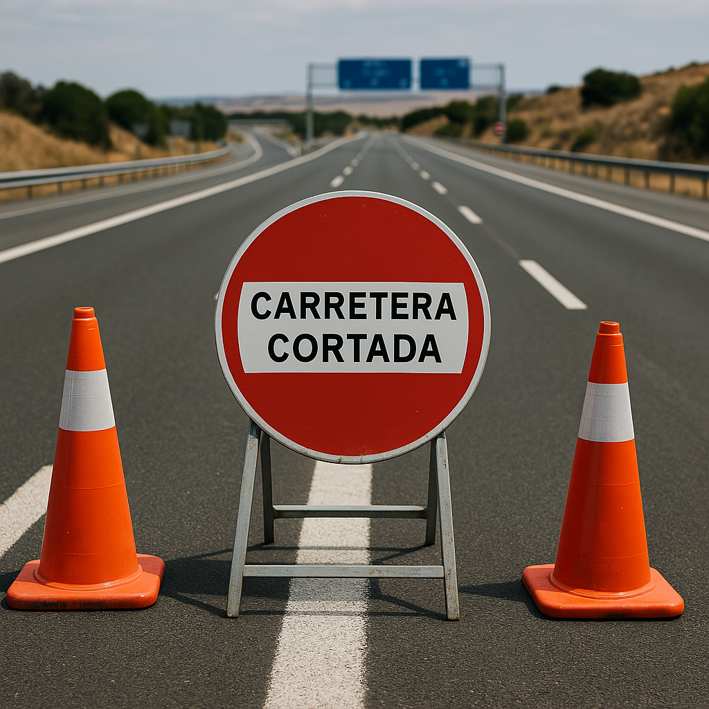 carretera cortada