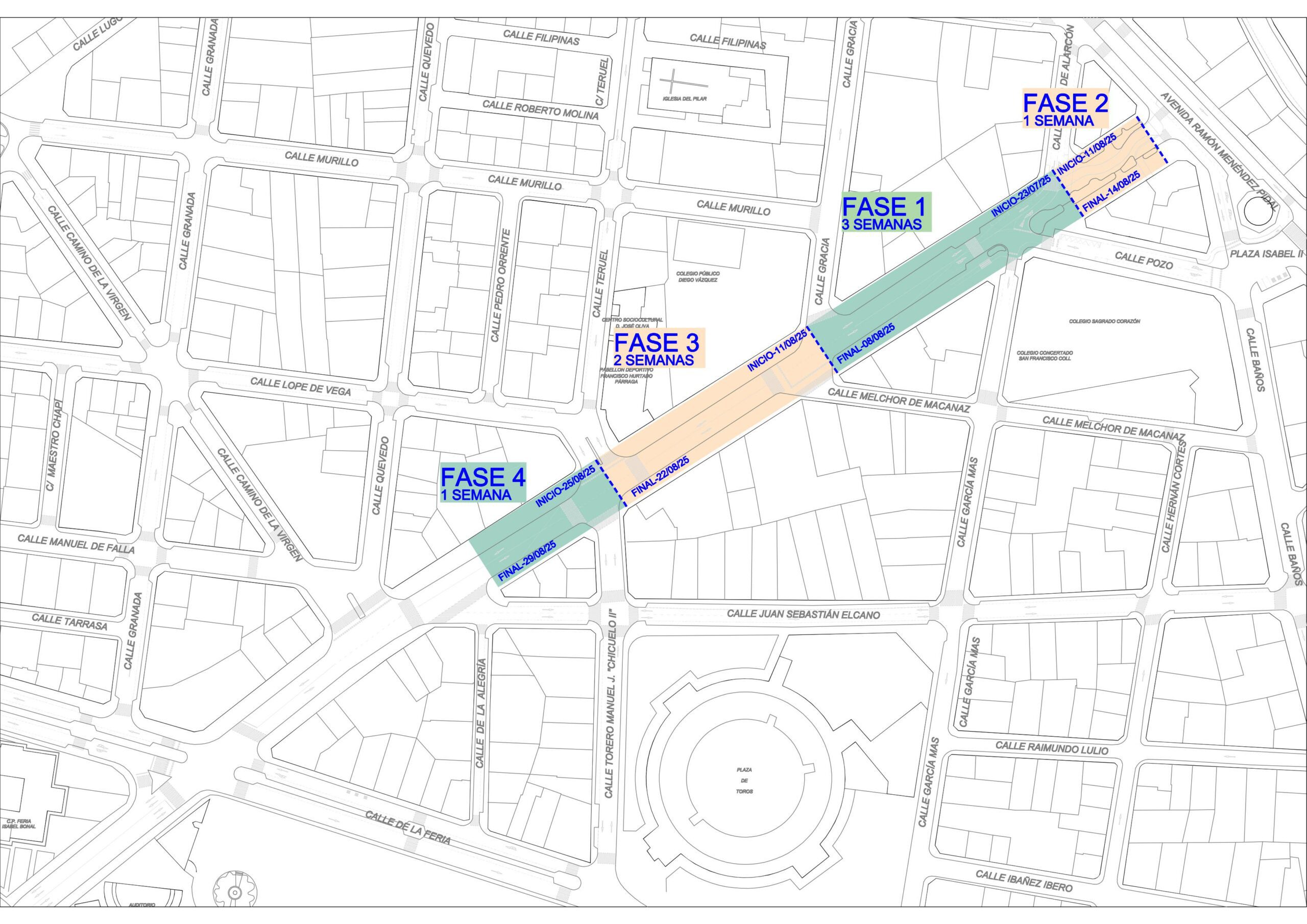 renovación de la red de saneamiento en la Avenida Julio Carrilero