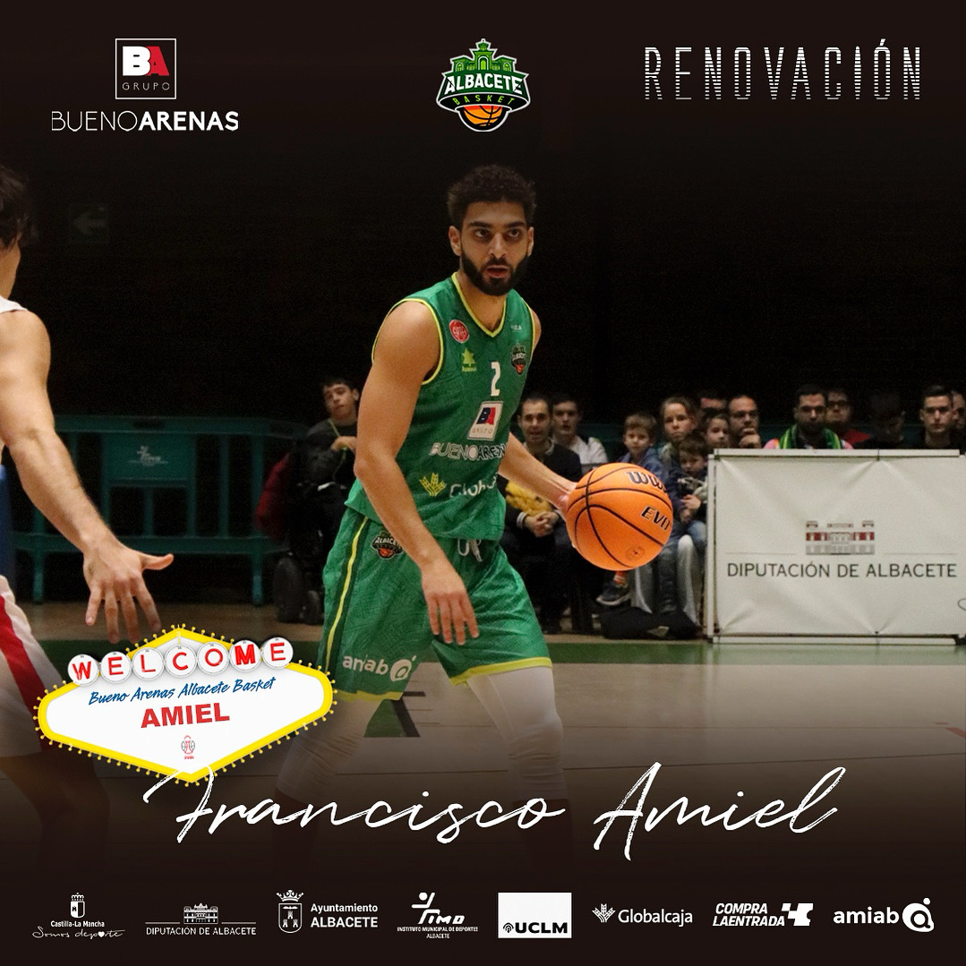 Francisco Amiel renueva con el Bueno Arenas Albacete Basket