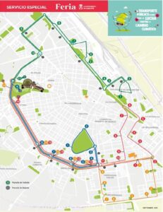 MAPA SERVICIO ESPECIAL DE AUTOBÚS FERIA 2025