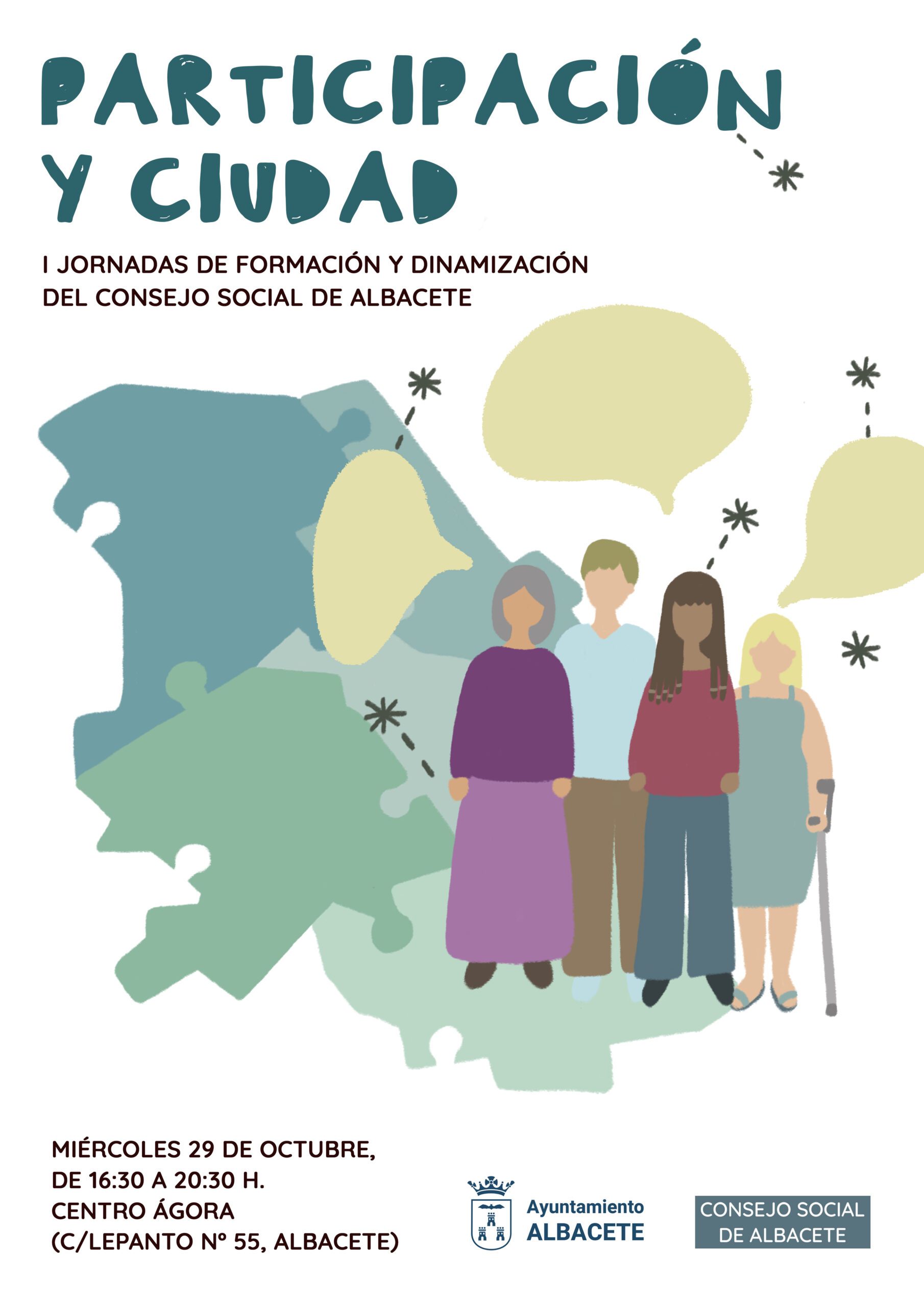 CARTEL I JORNADAS DE FORMACIÓN Y DINAMIZACIÓN DEL CONSEJO SOCIAL DE ALBACETE