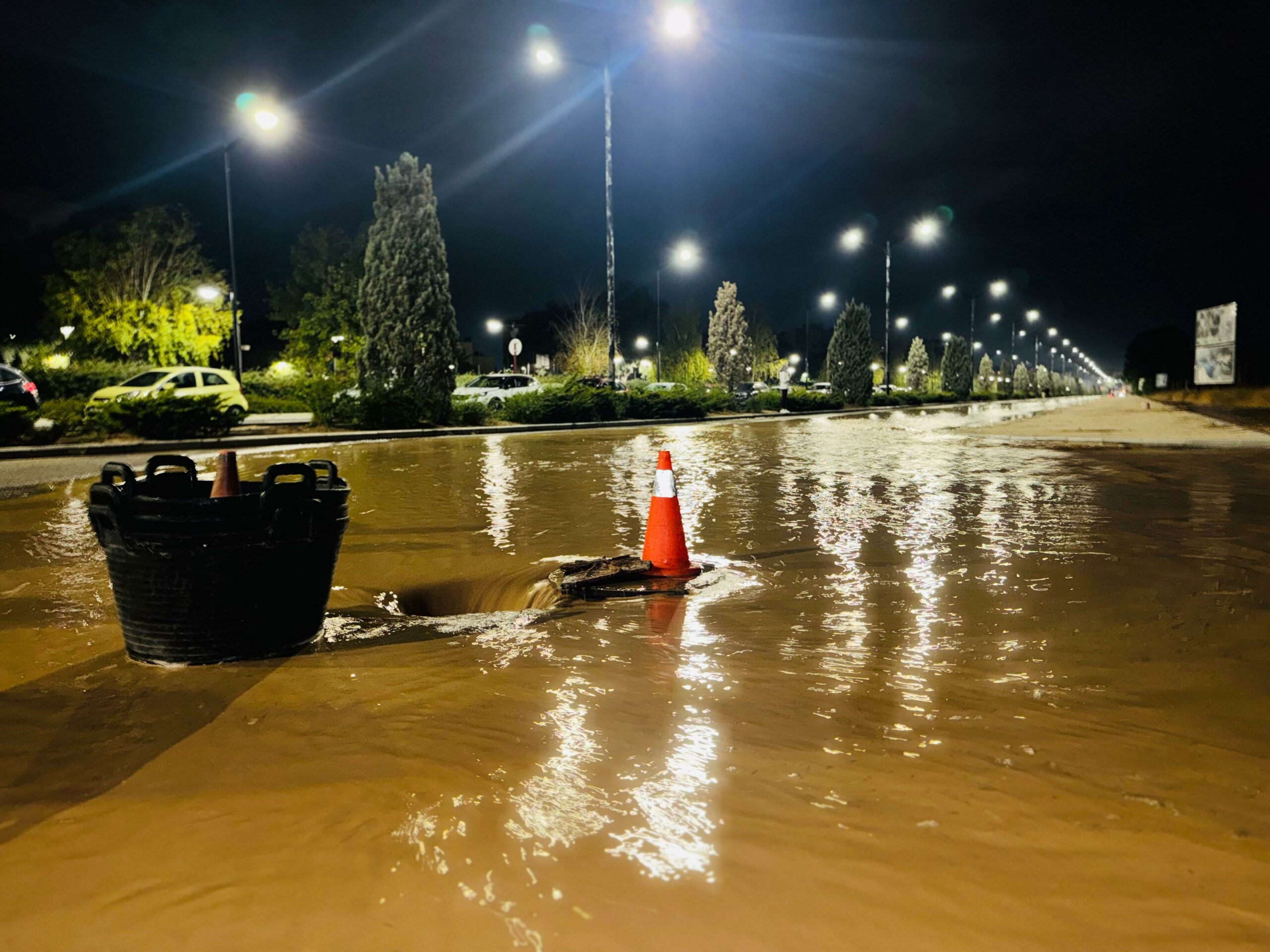 carretera de Valencia inundados por la lluvia