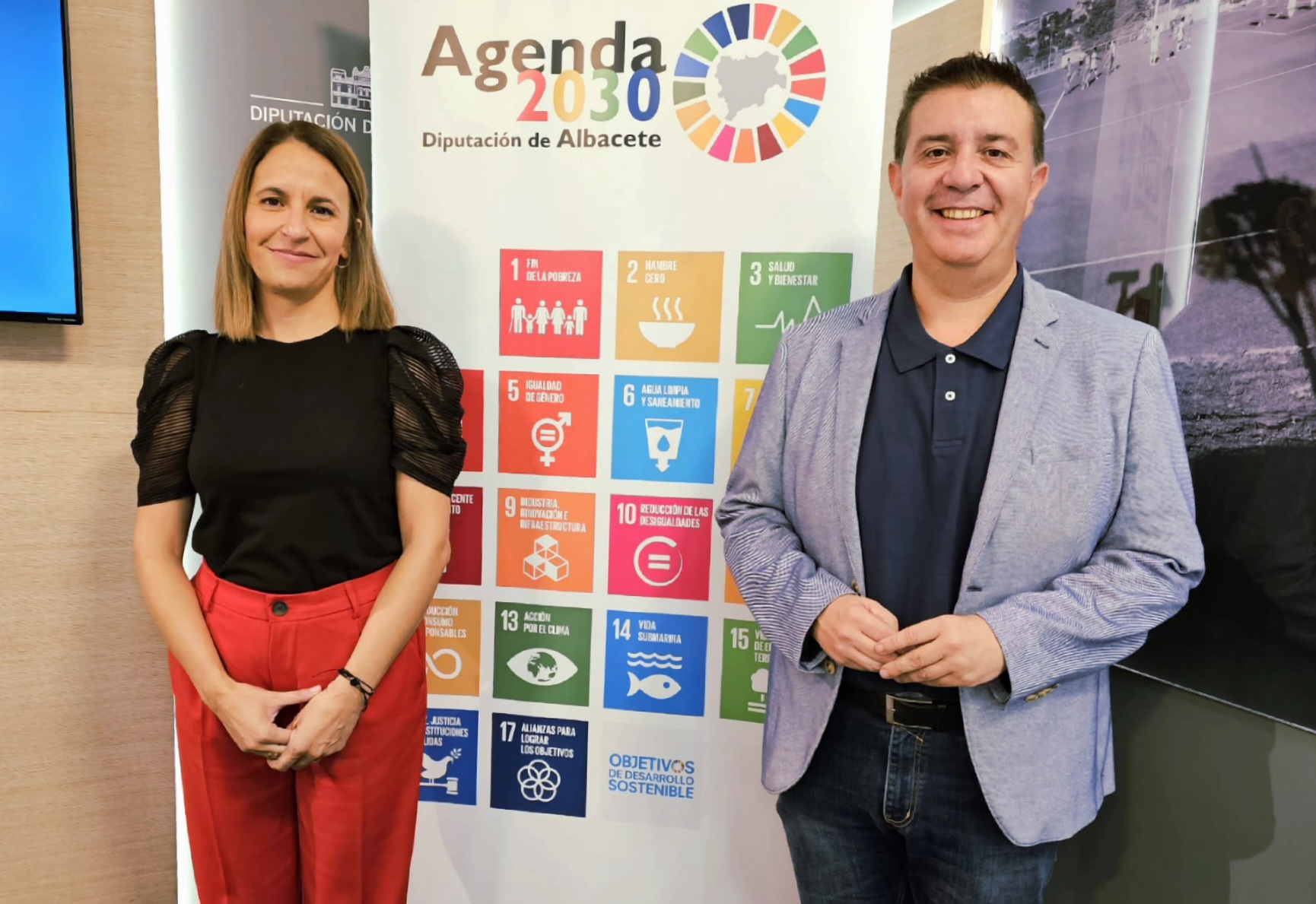 Presidente provincial con diputada de Fondos Europeos