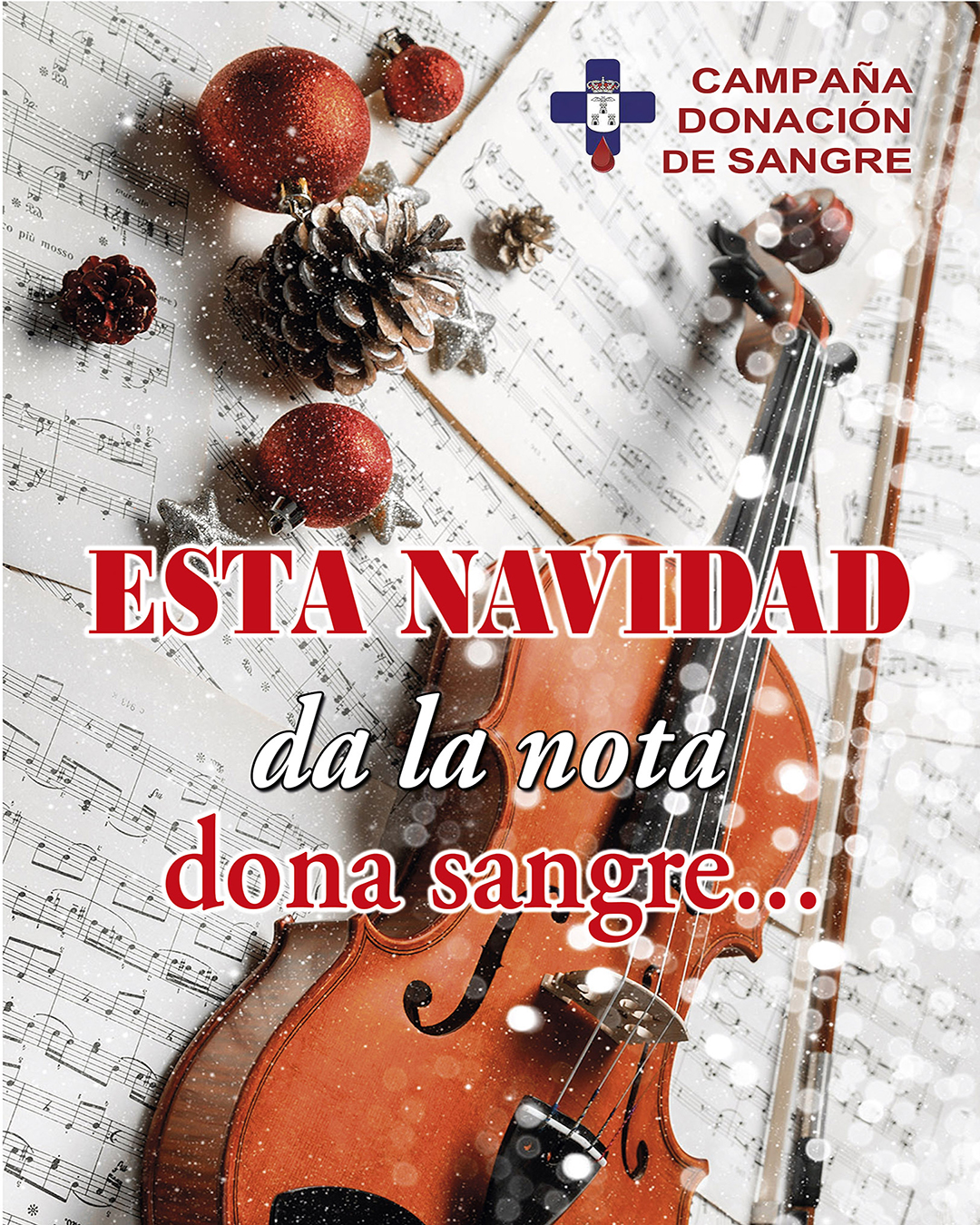 cartel donantes de sangre navidad