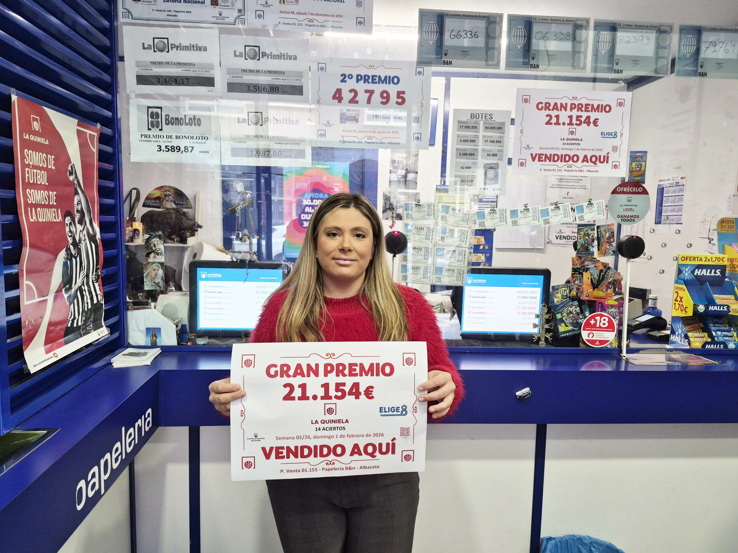 Punto de Venta 01.155 – Papelería B&N, ubicada en la c/ Miguel Servet, 45 de Albacete.