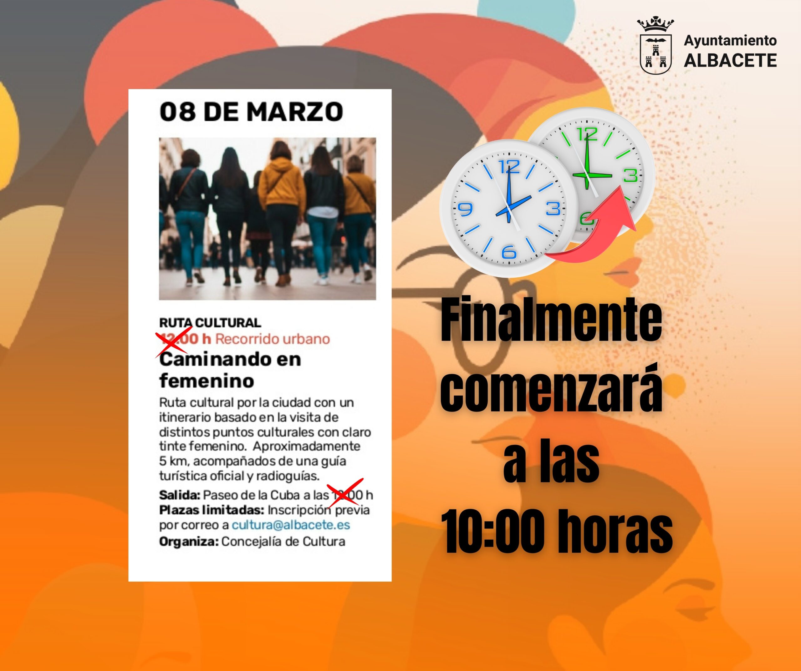 CAMBIO DE HORA ACTIVIDAD
