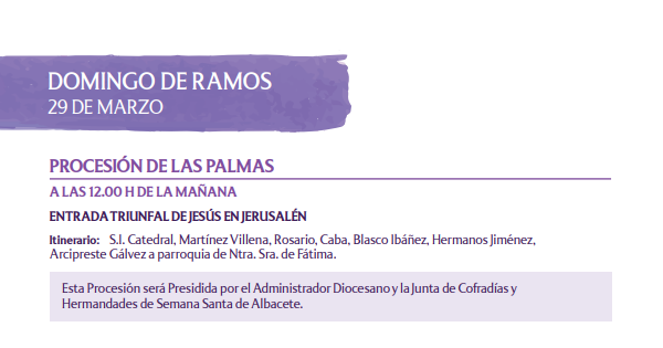 programación semana santa 2026