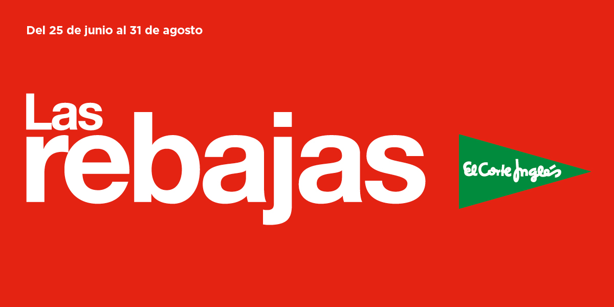 Cartel de las Rebajas de verano de El Corte Inglés con descuentos de hasta el 50%