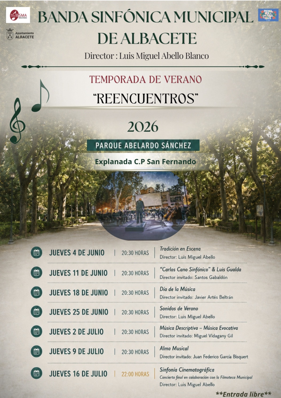 conciertos Banda Sinfónica Municipal Albacete