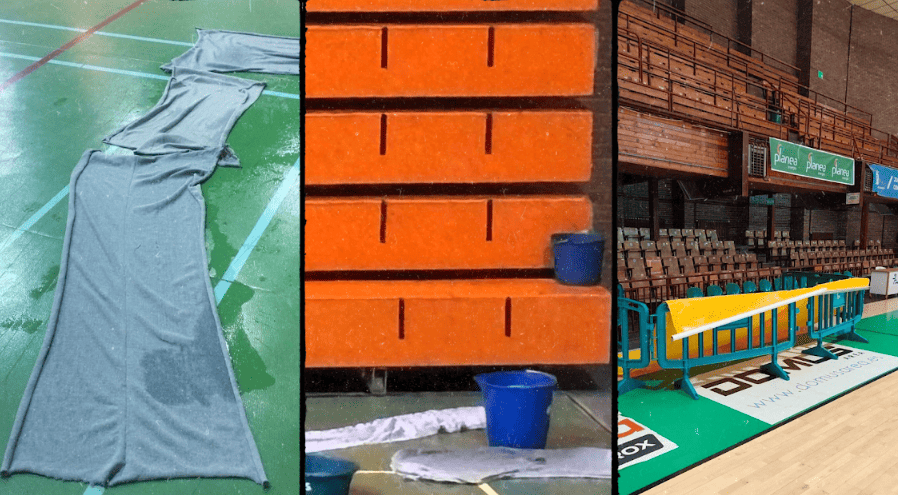 reparación goteras polideportivos Albacete