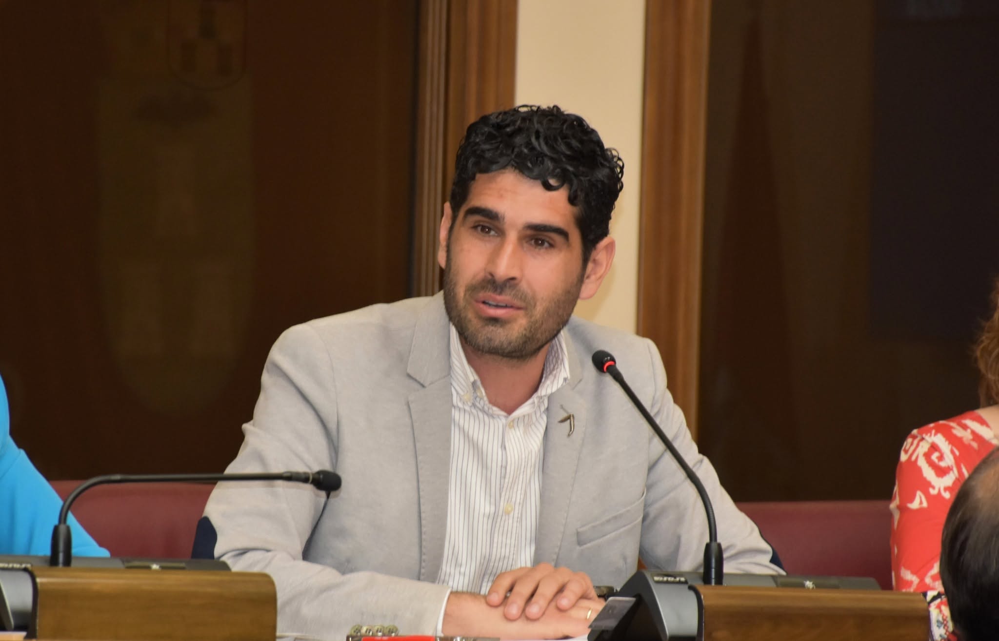 José González Martínez, portavoz del PSOE en el Ayuntamiento de Albacete, durante una rueda de prensa