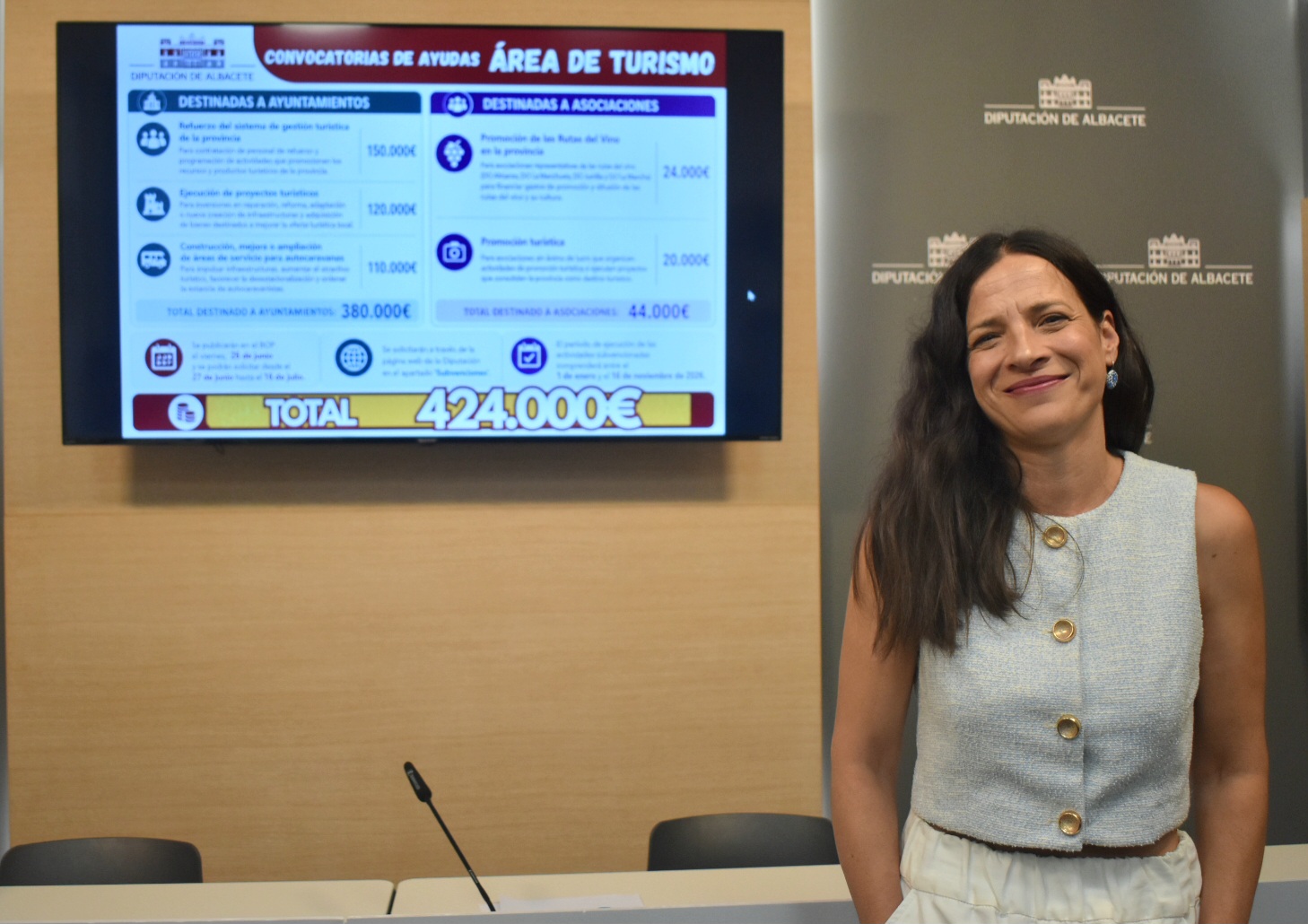 Raquel Ruiz, diputada de Turismo, presenta las ayudas al turismo de la Diputación de Albacete
