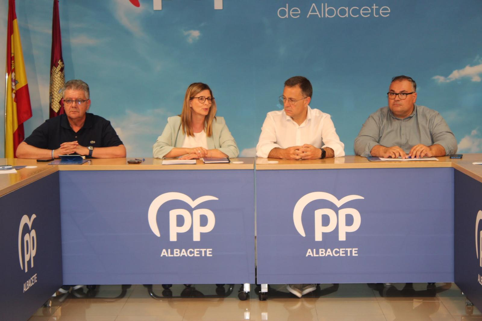 Carolina Agudo y Bernardo Ortega en el Comité de Dirección del PP de Albacete