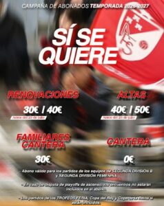 Cartel oficial de la campaña de abonados del Albacete Fútbol Sala.