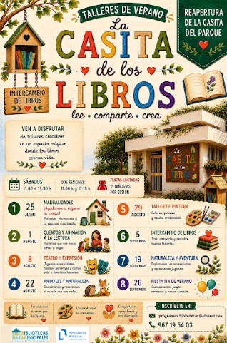 Cartel general casita de los libros