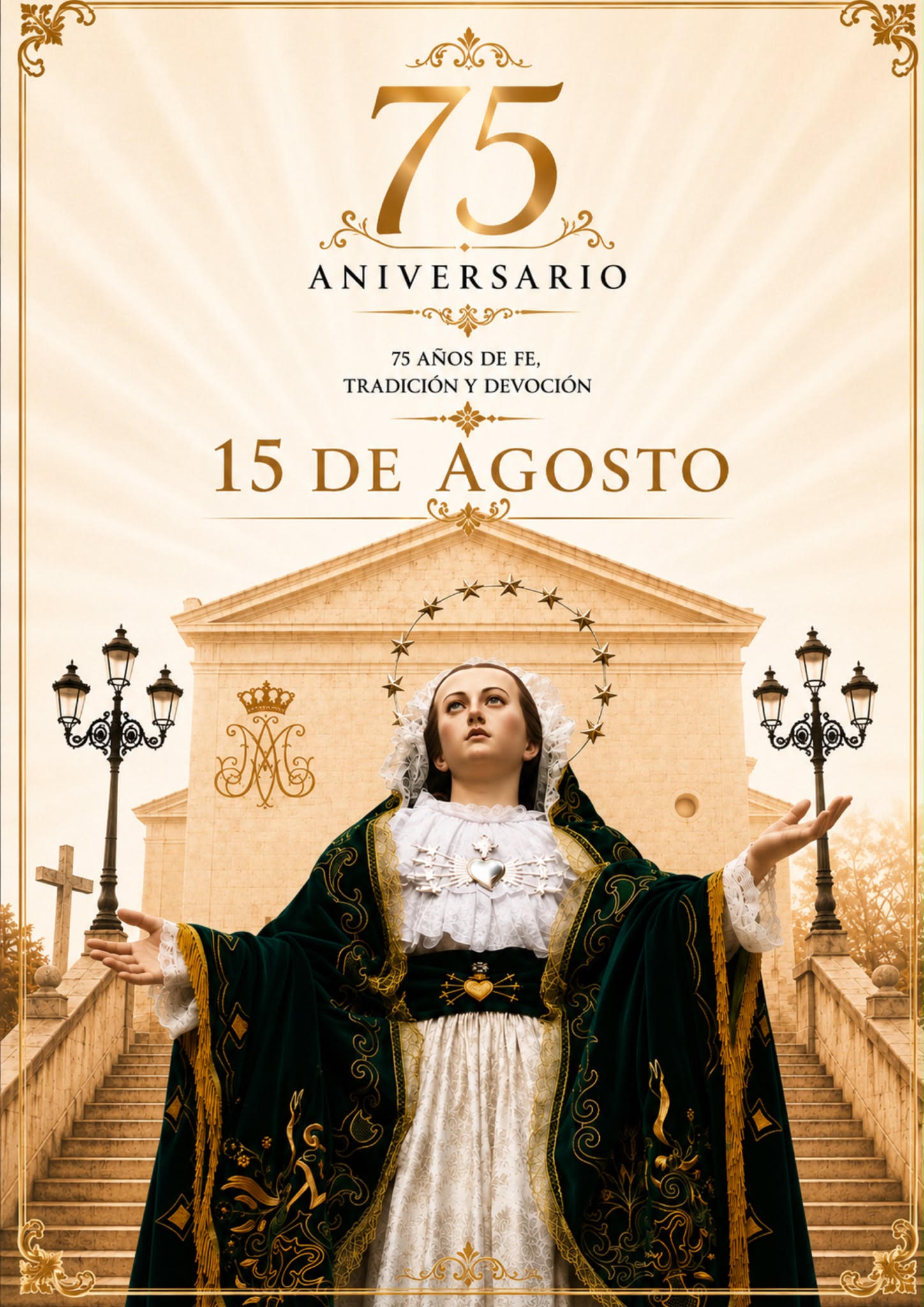 Imagen conmemorativa del 75.º Aniversario de la Cofradía Nuestra Señora de la Esperanza de Liétor.