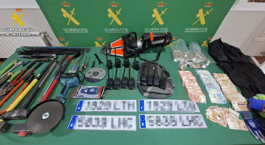 Material e investigación de la Guardia Civil de Albacete en el marco de la operación OTELLO