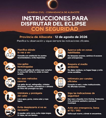 infografia proteccion eclipse solar 2026
