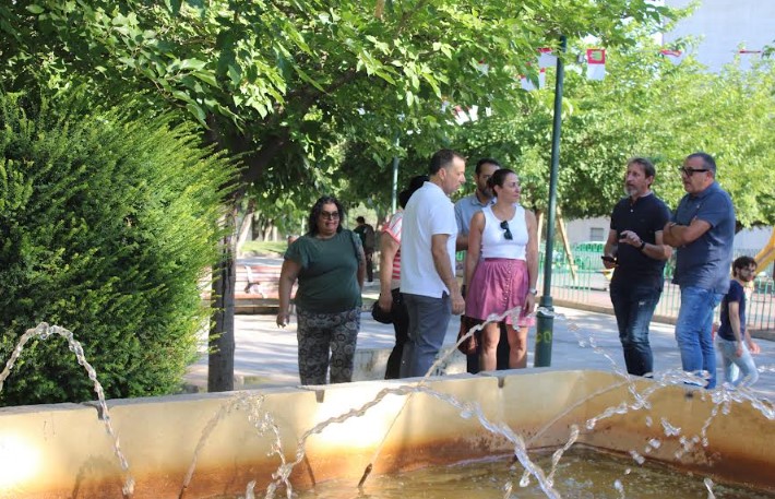 Foto.Visita parque de La Unión barrio san pedro mortero