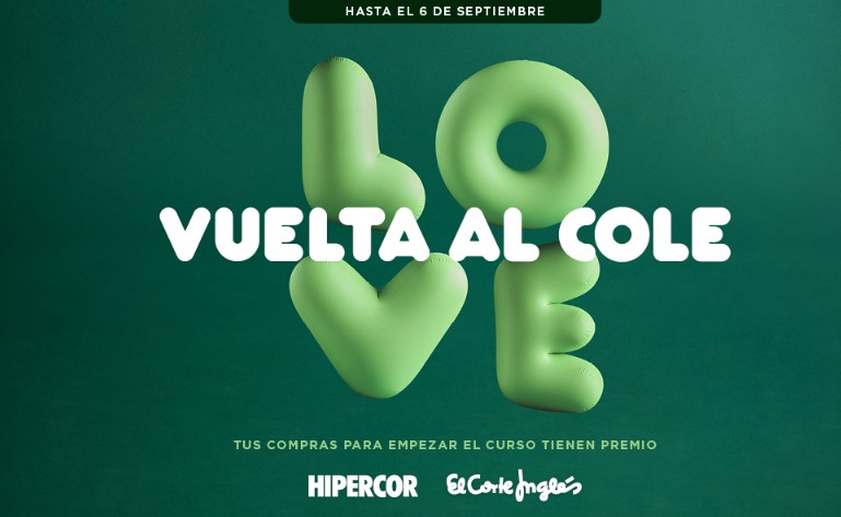 cártel vuelta al cole el corte ingles