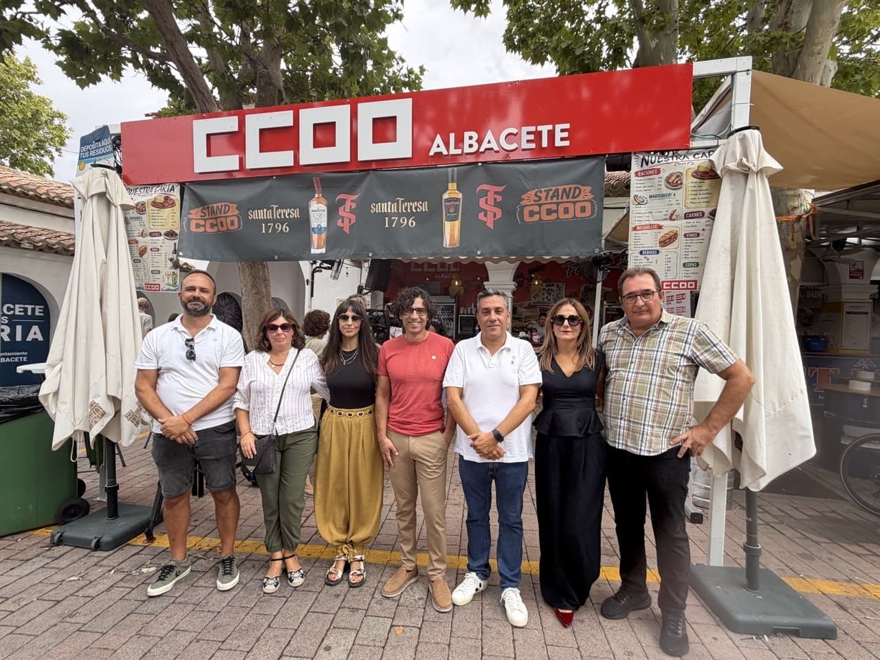 CCOO Albacete, durante la presentación de la campaña informativa sobre derechos laborales en la Feria.