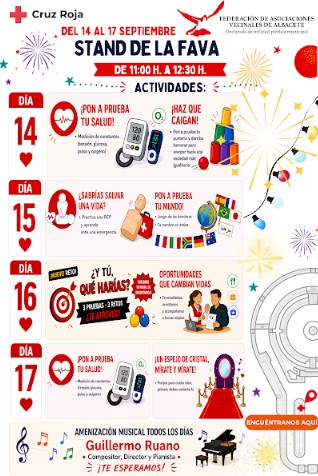 ACTIVIDADES FERIA 26 crua roja y fava en feria cartel