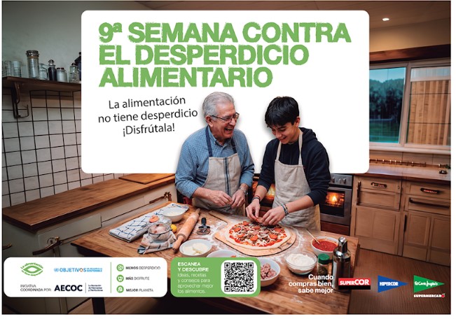 Campaña informativa sobre concienciación y aprovechamiento de alimentos en un establecimiento de El Corte Inglés