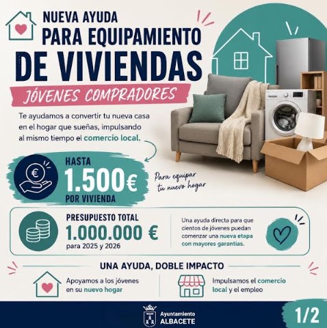 Cartel Ayudas equipamiento viviendas jóvenes