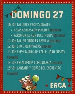 Cartel promocional o imagen de la III Edición del Encuentro Rural de Circo (ERCA) en Alatoz.