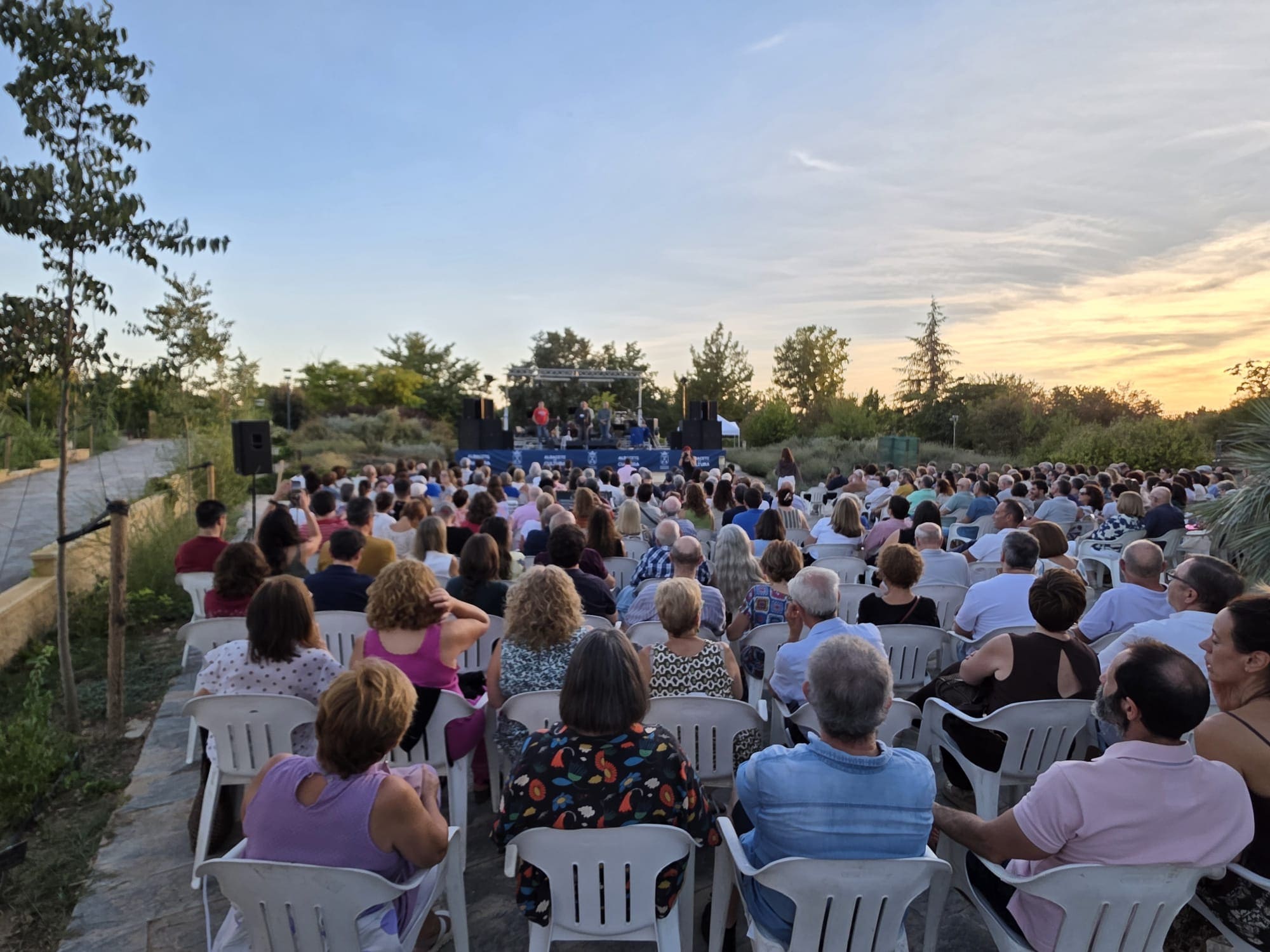 Actuación musical de inauguración en el Jardín Botánico de Castilla-La Mancha durante el Festival de Jazz de Albacete