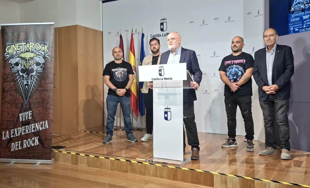 Presentación oficial de la declaración del festival Ginetarock como Fiesta de Interés Turístico Regional en Albacete.