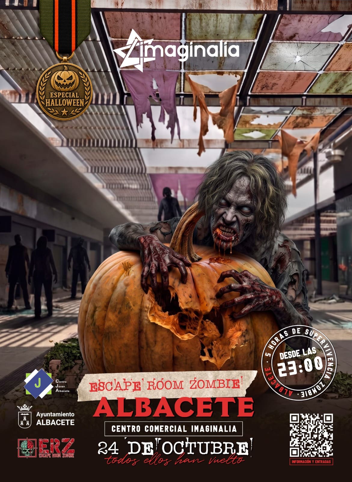 cartel Escape Room Zombie de Albacete.