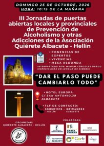 cartel jornadas asociacion quierete albacete