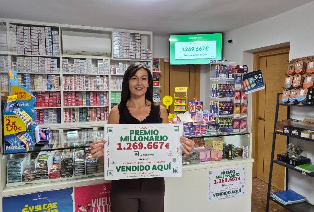 Punto de venta de lotería de la calle Pasico en Aguas Nuevas donde se ha validado el boleto premiado de La Primitiva