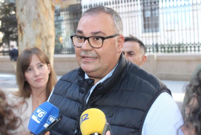 Bernardo Ortega y Tania Andicoberry durante la rueda de prensa ofrecida en la sede del PP de Albacete