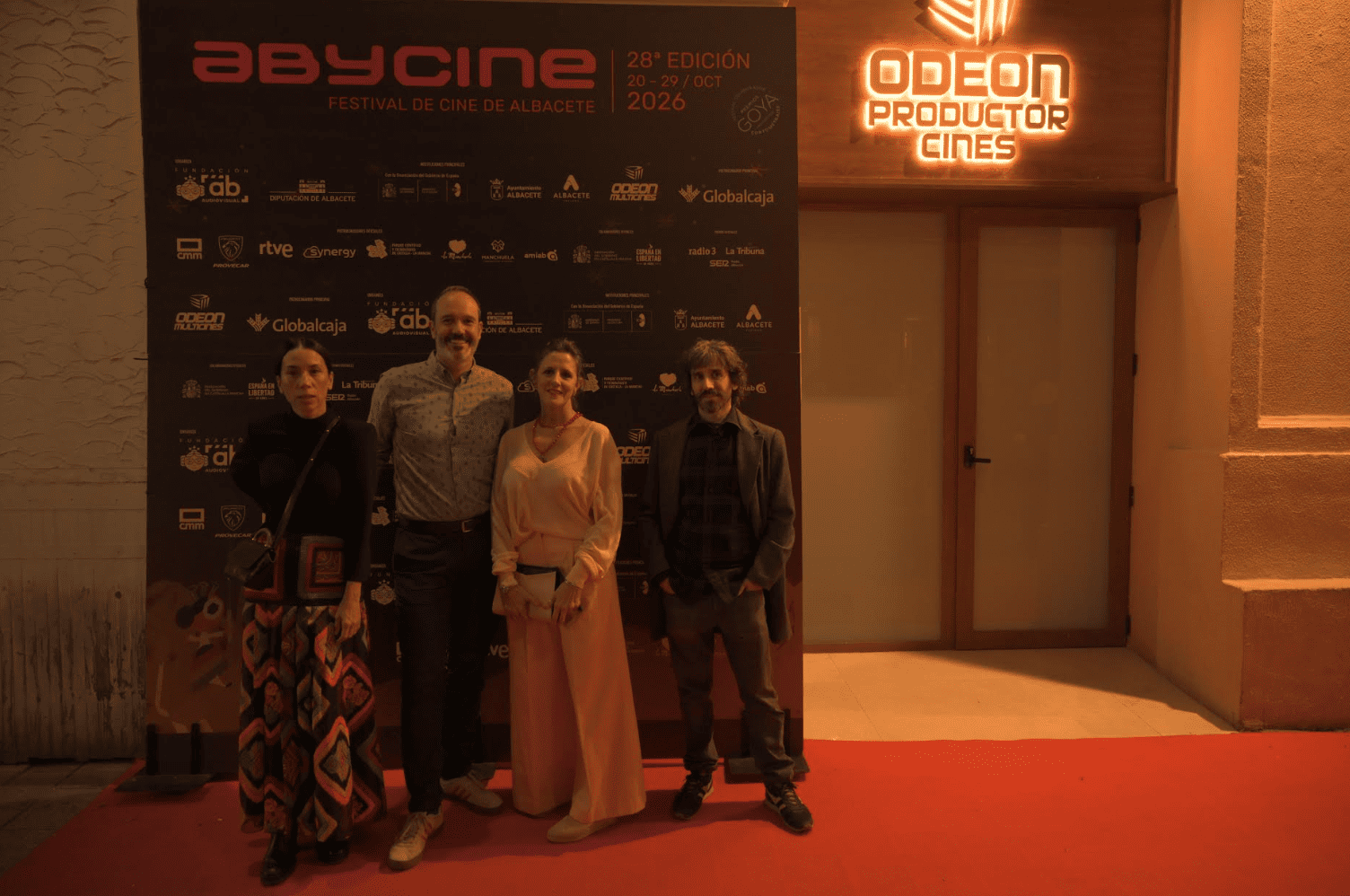 Nacho Rubio y Lorena Berdún durante la presentación del documental '¡Qué cojones es un hombre?' en el Festival Abycine.