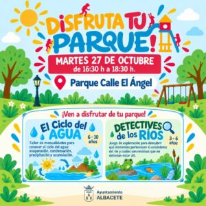 Cartel actividades parque calle del Ángel (1)