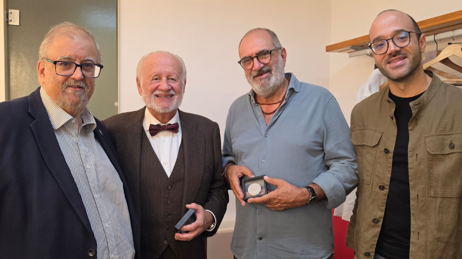 Valera y Beléndez con Juan Echanove y Climent